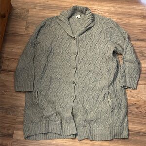 J. Jill Soft Gray Knit Cardigan